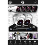 TURKNO 6 Kameralı Karia 2 İç Kamera Set 320 GB HDD Full HD Gece Görüşlü Güvenlik Kamerası Sistemi
