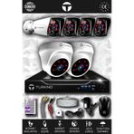 TURKNO 6 Kameralı Karia 2 İç Kamera Set HDD'siz Full HD Gece Görüşlü Güvenlik Kamerası Sistemi