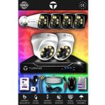 TURKNO 6 Kameralı Karie 2 İç Kamera Set 2 TB HDD Full HD Renkli Gece Görüşlü Güvenlik Kamerası Sistemi