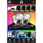 TURKNO 6 Kameralı Navie 2 İç Kamera Set 1 TB HDD Full HD Renkli Gece Görüşlü Güvenlik Kamerası Sistemi