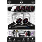 TURKNO 6 Kameralı Pania 2 İç Kamera Set 1 TB HDD Full HD Gece Görüşlü Güvenlik Kamerası Sistemi