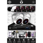 TURKNO 6 Kameralı Pania 2 İç Kamera Set 2 TB HDD Full HD Gece Görüşlü Güvenlik Kamerası Sistemi