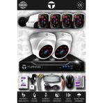 TURKNO 6 Kameralı Pania 2 İç Kamera Set 500 GB HDD Full HD Gece Görüşlü Güvenlik Kamerası Sistemi