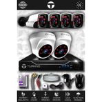TURKNO 6 Kameralı Pania 2 İç Kamera Set HDD'siz Full HD Gece Görüşlü Güvenlik Kamerası Sistemi