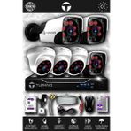 TURKNO 6 Kameralı Pania 3 İç Kamera Set 320 GB HDD Full HD Gece Görüşlü Güvenlik Kamerası Sistemi