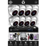 TURKNO 8 Kameralı Domia 8 İç Kamera Set 2 TB HDD Full HD Gece Görüşlü Güvenlik Kamerası Sistemi