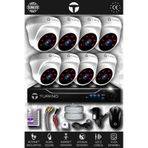 TURKNO 8 Kameralı Domia 8 İç Kamera Set HDD'siz Full HD Gece Görüşlü Güvenlik Kamerası Sistemi