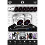 TURKNO 8 Kameralı Galia 2 İç Kamera Set 320 GB HDD Full HD Gece Görüşlü Güvenlik Kamerası Sistemi