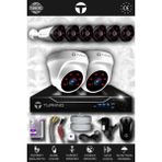 TURKNO 8 Kameralı Galia 2 İç Kamera Set HDD'siz Full HD Gece Görüşlü Güvenlik Kamerası Sistemi