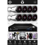 TURKNO 8 Kameralı Galia 8 Dış Kamera Set 2 TB HDD Full HD Gece Görüşlü Güvenlik Kamerası Sistemi