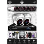 Turkno 8 Kameralı Karia 2 İç Kamera Set 250 GB HDD Full HD Gece Görüşlü Güvenlik Kamerası Sistemi - Beyaz
