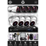 TURKNO 8 Kameralı Karia 4 İç Kamera Set 100 GB HDD Full HD Gece Görüşlü Güvenlik Kamerası Sistemi
