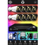 TURKNO 8 Kameralı Karie 8 Dış Kamera Set 2 TB HDD Full HD Renkli Gece Görüşlü Güvenlik Kamerası Sistemi