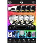 TURKNO 8 Kameralı Navie 4 İç Kamera Set 2 TB HDD Full HD Renkli Gece Görüşlü Güvenlik Kamerası Sistemi
