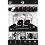 TURKNO 8 Kameralı Pania 2 İç Kamera Set 100 GB HDD Full HD Gece Görüşlü Güvenlik Kamerası Sistemi