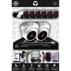 TURKNO 8 Kameralı Pania 2 İç Kamera Set 2 TB HDD Full HD Gece Görüşlü Güvenlik Kamerası Sistemi