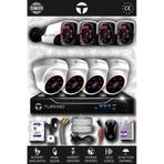 TURKNO 8 Kameralı Pania 4 İç Kamera Set 250 GB HDD Full HD Gece Görüşlü Güvenlik Kamerası Sistemi
