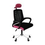 Türksit Karizma File Krom Ayak Siyah Pembe Müdür Koltuk
