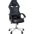 Türksit Optimus Beyaz Oyuncu Koltuğu Metal Ayaklı Ergonomik Tasarım Tekerlekli - Siyah