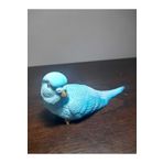 TÜRKÜ HEDİYELİK Dekoratif Kuş | Biblo Süs | Kuş Hediyelik Süs Eşyası | Muhabbet Kuşu Biblo Polyester | Mavi