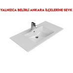 Turkuaz 050500-U 101x51 cm Cerastlye İbiza Etajerli Lavabo