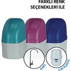 Turkuaz 4 Aşamalı Su Arıtma Cihazı- Alkalina, Astro Su Arıtma Sistemi- Fujitsu Filtreler- 8 Lt Tank - Beyaz - Mavi