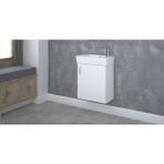 Turkuaz 50x25 cm Dolaplı City Mini Lavabo Sağdan Delikli
