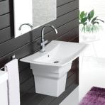 Turkuaz Cerastyle Bella Lavabo 70X45 Cm Ve Kübik Yarım Ayak
