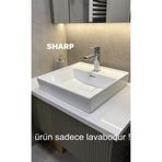 Turkuaz Cerastyle Etajer Uyumlu Sharp Damlalıklı Lavabo 48 X 48 Cm