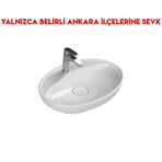Turkuaz Cerastyle Lal C 60x46 cm Tezgah Üstü Lavabo