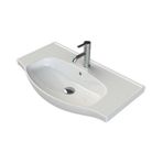 Turkuaz Cerastyle Lila Etajer Uyumlu Banyo Lavabo 80X45 Cm