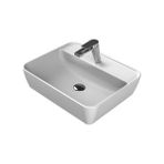 Turkuaz Cerastyle One 55 cm 076700U Beyaz Seramik Tezgah Üstü Lavabo Modern Tasarım ve Kolay Temizlik Özelliği