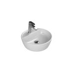Turkuaz Cerastyle One Tezgah Üstü Batarya Delikli Beyaz Lavabo 42X42 Cm 076400-U