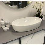 Turkuaz Cerastyle One Turkuaz Çanak Lavabo 67x42 cm Deliksiz Tezgah Üstü Modern Tasarım