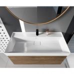 Turkuaz Cerastyle Sharp Etajer Uyumlu Lavabo Damlalıklı 100X48 Cm