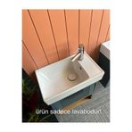 Turkuaz Cerastyle Sharp Mini 50 x 30 cm Tezgah Üstü Dolap Uyumlu Lavabo