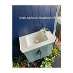 Turkuaz Cerastyle Sharp Mini 60 x 30 cm Tezgah Üstü Dolap Uyumlu Lavabo