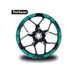 Turkuaz Cf Moto 250 Nk Geniş Jant Sticker Etiket Modeli