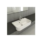 Turkuaz Duru Yarım Tezgah Üstü Lavabo 56X43 Cm