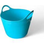 Turkuaz, Esnek Plastik Kova – 20 Litre, Temizli Kovası, Esneyebilen Oyuncak ve Çamaşır Sepeti