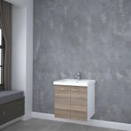 Turkuaz Frame Etajerli Lavabo 60X45 Cm Ve Terra Banyo Dolabı