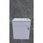 Turkuaz Mini Küçük Banyo, Tuvalet, Karavan Lavabo 24*42 cm (Banyo Dolabı ve Lavabo Bataryası Dahil)