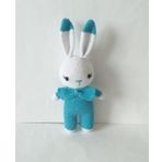 Turkuaz Miniş Tavşan Amigurumi Organik Oyuncak