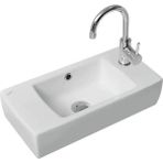 Turkuaz Seramik 25x50 cm Batarya Deliği Sağdan Cerastyle City Lavabo