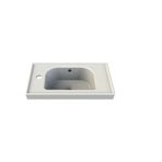 Turkuaz Seramik 50x28 cm Soldan Delik Turkuaz Cerastyle Frame Etajer Uyumlu Lavabo