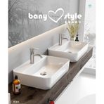 Turkuaz Seramik Cerastyle Hera 48 cm Tezgah Üstü Çanak Lavabo