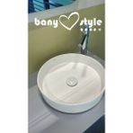 Turkuaz Seramik Cerastyle Suit 40 Cm Tezgah Üstü Çanak Lavabo