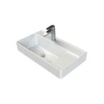Turkuaz Seramik Turkuaz Cerastyle Sharp Etajer Uyumlu Damlalıklı Lavabo 65*38 Cm