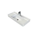 Turkuaz Seramik Turkuaz Cerastyle Sharp Etajer Uyumlu Damlalıklı Lavabo 85*38 Cm Beyaz
