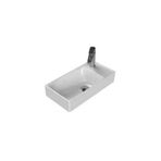 Turkuaz Sharp Etajer Uyumlu Lavabo 50*25 Cm (Sağdan Batarya Delikli)
